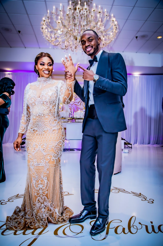 Congolese bride and groom dancing at wedding reception at the Radisson Hotel in Nashua, NH